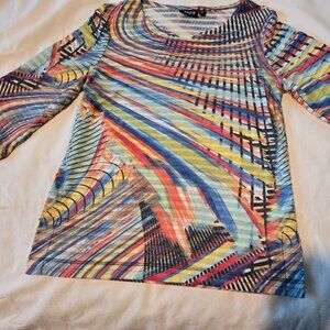 ONQUE Casual Multi Color Top Sz M